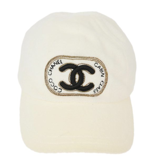 Chanel Cap Hat White #M Small Good Cheap