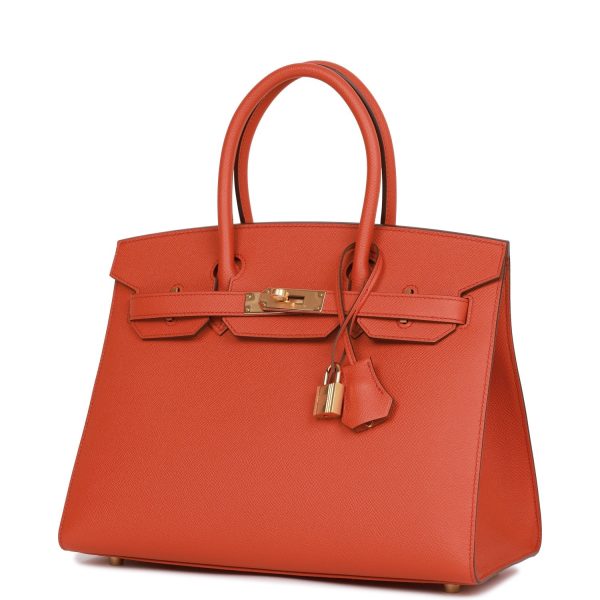 Hermes Birkin 30 Sellier Terre Battue Epsom Gold Hardware For Discount