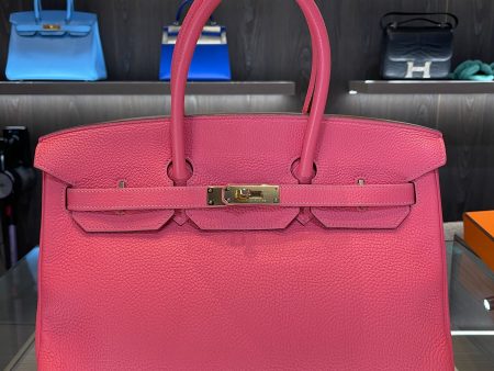 Hermes Birkin 35 Lipstick Togo Gold Hardware Online now