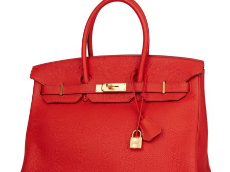 Hermes Birkin 35 Capucine Togo Gold Hardware Sale