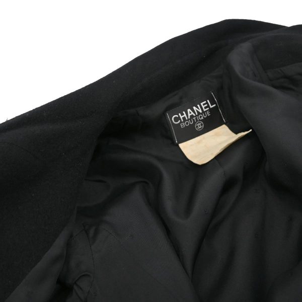 Chanel Coat Black 93A #34 on Sale