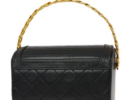 Chanel * 1986-1988 Black Lambskin Handbag Discount