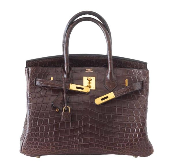 Hermes Birkin 30 Matte Havane Crocodile Bag For Cheap