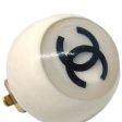 Chanel Button Earrings Clip-On White 01P Hot on Sale