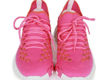 Hermes Flex Sneaker Pink and Orange Bolduc 35 Hot on Sale