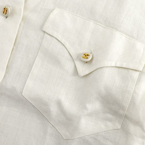 Chanel Shirt White 97P #38 For Discount