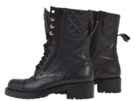 Chanel * Black Sport Line Short Boots Shoes #35 Fashion