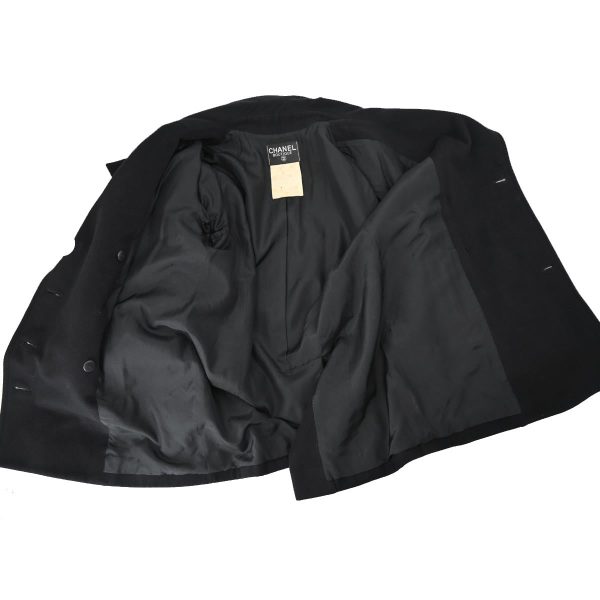 Chanel Coat Black 93A #34 on Sale