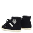 Chanel Black Sport Line High Cut Shoes Sneakers #37 Cheap