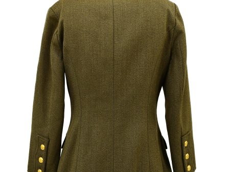 Chanel Single Breasted Jacket Khaki 96A #40 For Discount