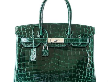 Hermes Birkin 30 Bag Emeraude Niloticus Crocodile Hot on Sale