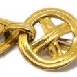 Chanel Dangle Hoop Earrings Clip-On Gold 96P For Sale