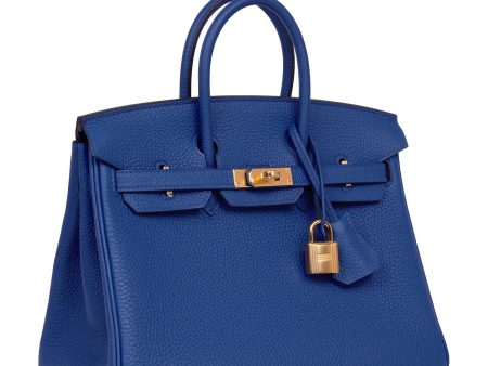 Hermes Birkin 25 Bleu France Togo Gold Hardware Online