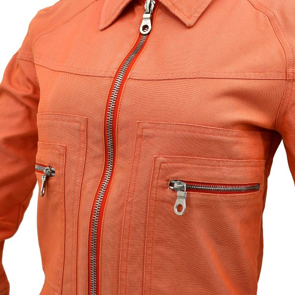 Chanel Sport Line Zip Up Jacket Orange 02S #38 Hot on Sale