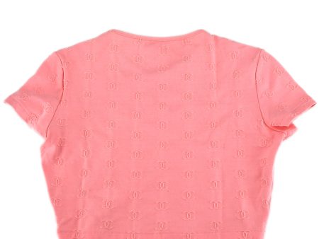 Chanel Cropped T-shirt Pink 97P #40 Sale