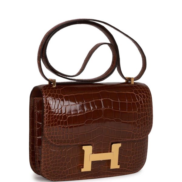 Hermes Constance 18 Miel Shiny Alligator Gold Hardware Supply