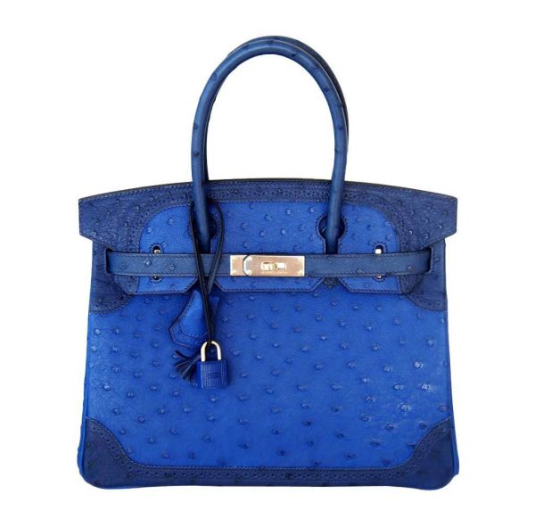 Hermes Birkin 30 Ghillies Bag Tri-Color Blue - Limited Edition Cheap