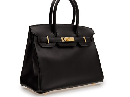 Hermes Birkin 30 Black Box Leather Gold Hardware Supply