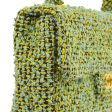 Chanel 1994-1996 Green Tweed Classic Single Flap 2 in 1 Handbag Set For Cheap