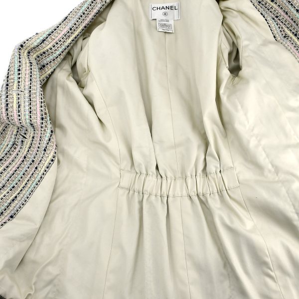 Chanel Single Breasted Jacket Ivory 00C #42 Supply