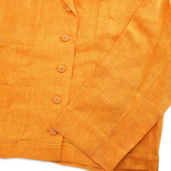 Chanel 1996 Single Breasted Jacket Orange #38 Supply