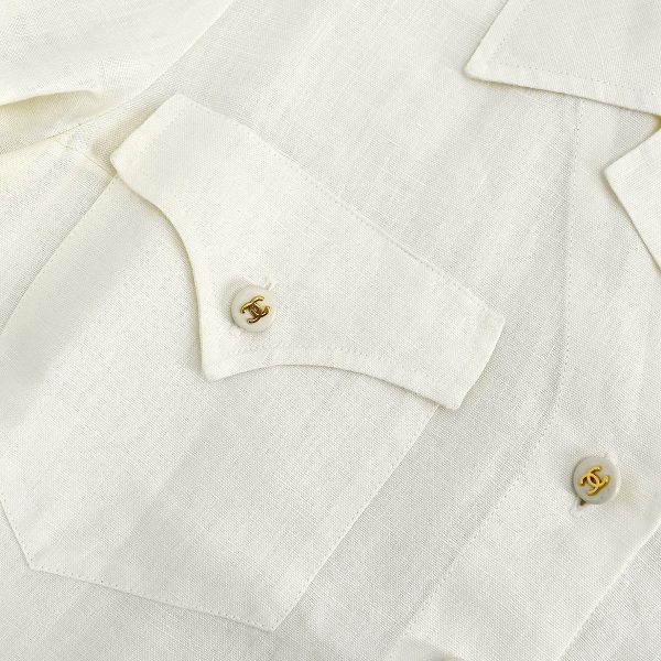 Chanel Shirt White 97P #38 For Discount