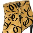 Chanel * Beige Bicolor Short Boots Shoes #35 1 2C For Sale