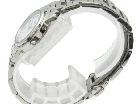 HERMES Clipper Wrist Watch Watch Wrist Watch CL4.210 Quartz White Stainless Steel For Discount