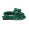 Hermes Oran Sandals Vert Anglais Shearling 37 Online Hot Sale