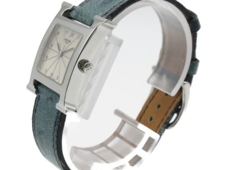 HERMES H watch Wrist Watch watch Wrist Watch HH1.210 Quartz Silver Stainless Steel Leather belt Discount