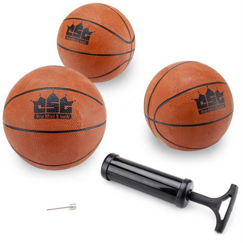 Set of 3 5-Inch Mini Basketballs w-Needle, Inflation Pump Online now