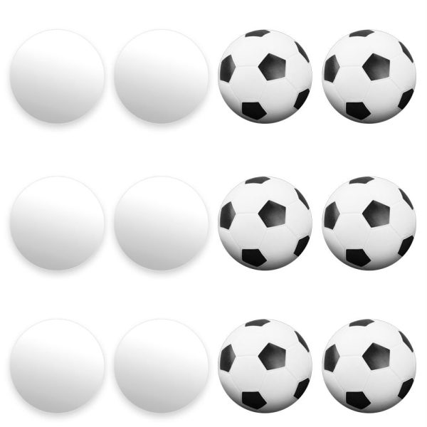 12 Mixed Foosballs, Includes 6 Soccer Style and 6 Smooth Discount