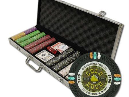 500Ct Custom Claysmith  Gold Rush  Chip Set in Aluminum Case on Sale