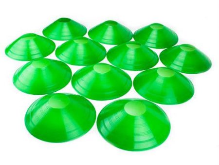 Set of 12, Two-Inch Tall Green Field Cones For Sale