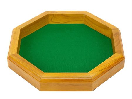 12 in Wooden Octagonal Dice Tray Online now