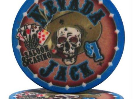 $1 Nevada Jack 10 Gram Ceramic Poker Chip For Discount