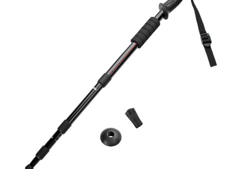 53  Black Shock-Resistant Adjustable Trekking Pole Online now