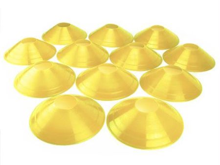 Set of 12, Two-Inch Tall Yellow Field Cones Online