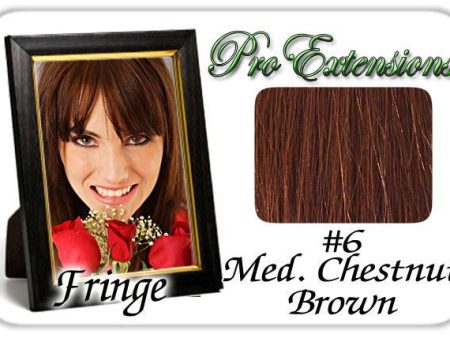 #6 Medium Chestnut Brown Pro  Fringe Clip In Bangs Online Sale