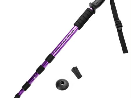 53  Purple Shock-Resistant Adjustable Trekking Pole on Sale