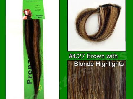 #4-27 Chocolate Brown w- Blonde Highlights Sample Fashion