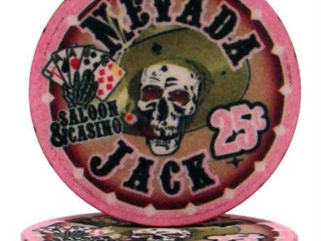 .25¢ (cent) Nevada Jack 10 Gram Ceramic Poker Chip Cheap