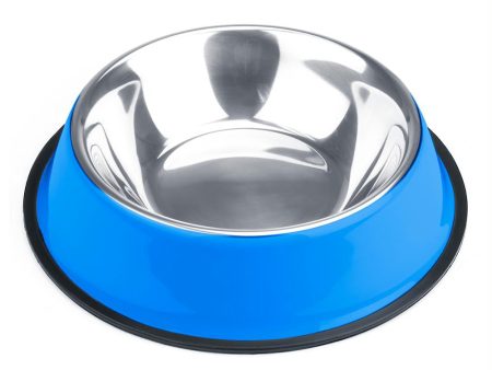 24oz. Blue Stainless Steel Dog Bowl Cheap