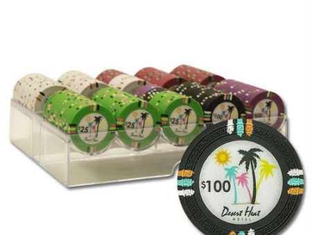 200Ct Claysmith Gaming  Desert Heat  Chip Set in Acrylic Cheap