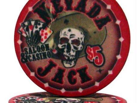 $5 Nevada Jack 10 Gram Ceramic Poker Chip on Sale