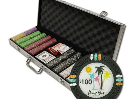 500Ct Custom Claysmith  Desert Heat  Chip Set in Aluminum Hot on Sale