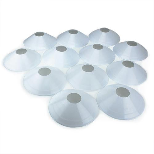 Set of 12, Two-Inch Tall White Field Cones Supply