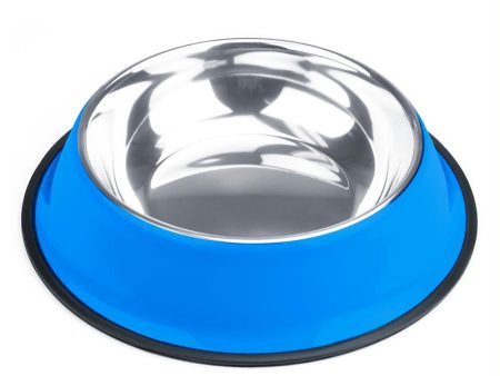 40oz. Blue Stainless Steel Dog Bowl Discount