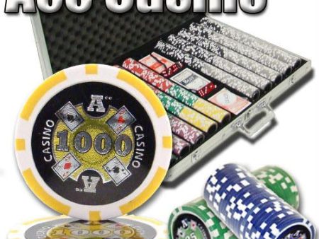 1,000 Ct - Pre-Packaged - Ace Casino 14 Gram - Aluminum Fashion